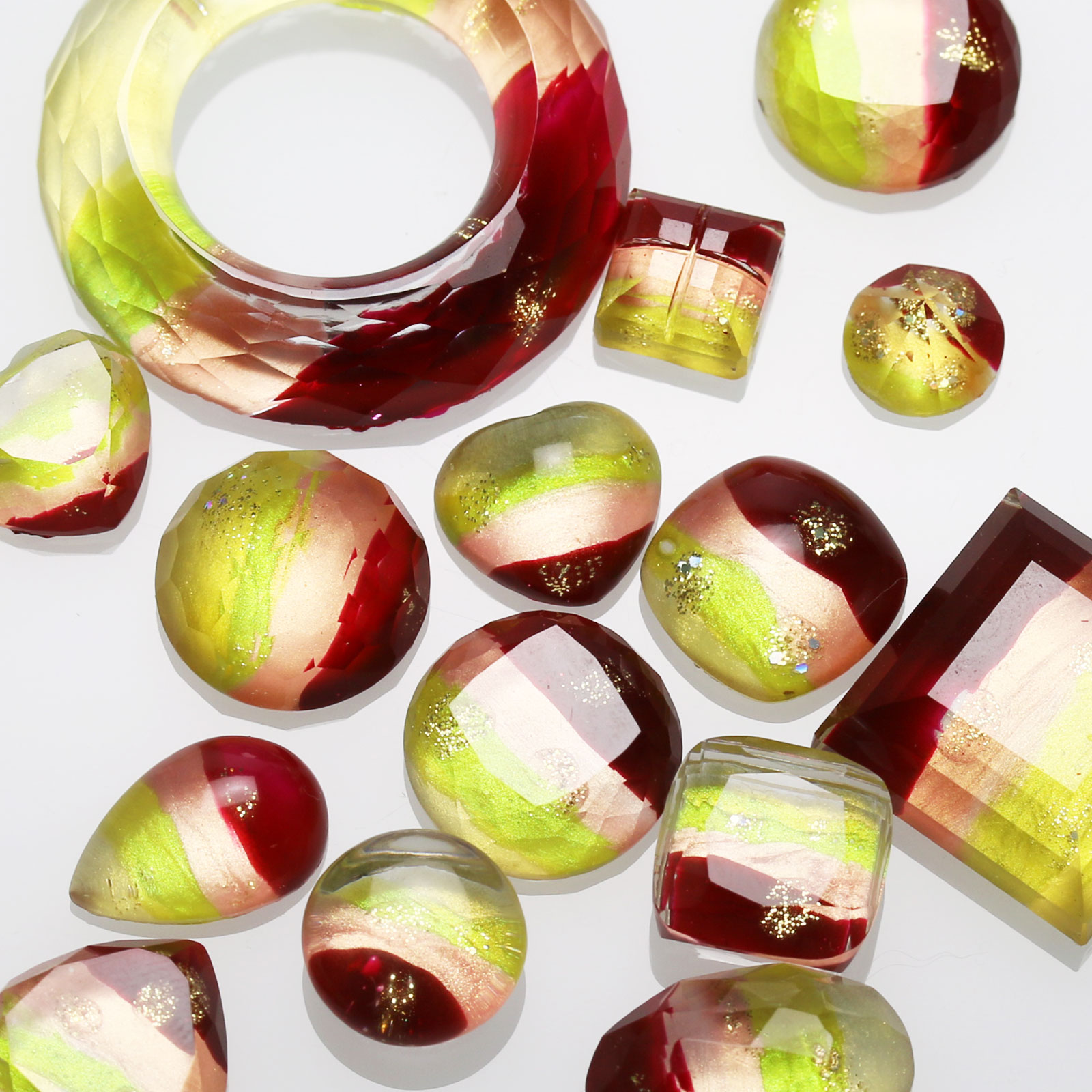 虹 樹脂 ハンドメイド