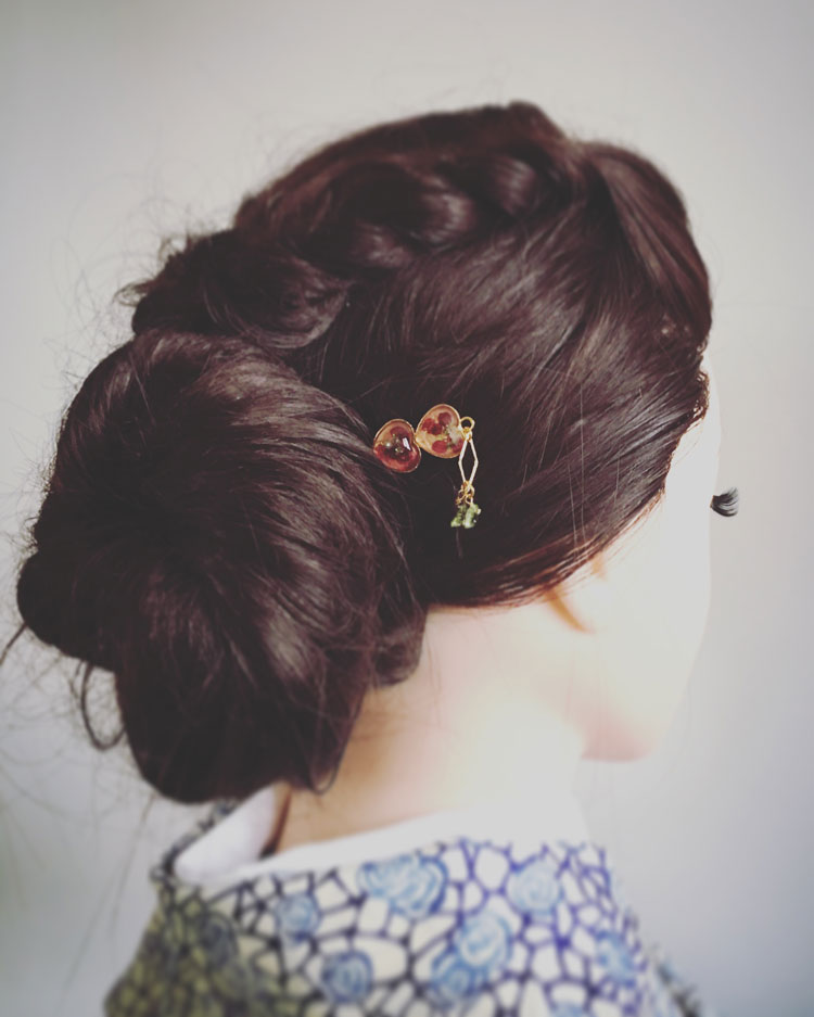 着物ヘアスタイルに合うヘアピン
