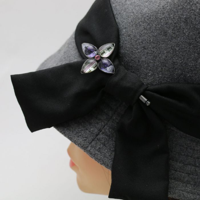 お洒落なハットピン|帽子につけてみた