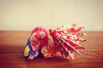 帯留めとかんざしをお揃いにして