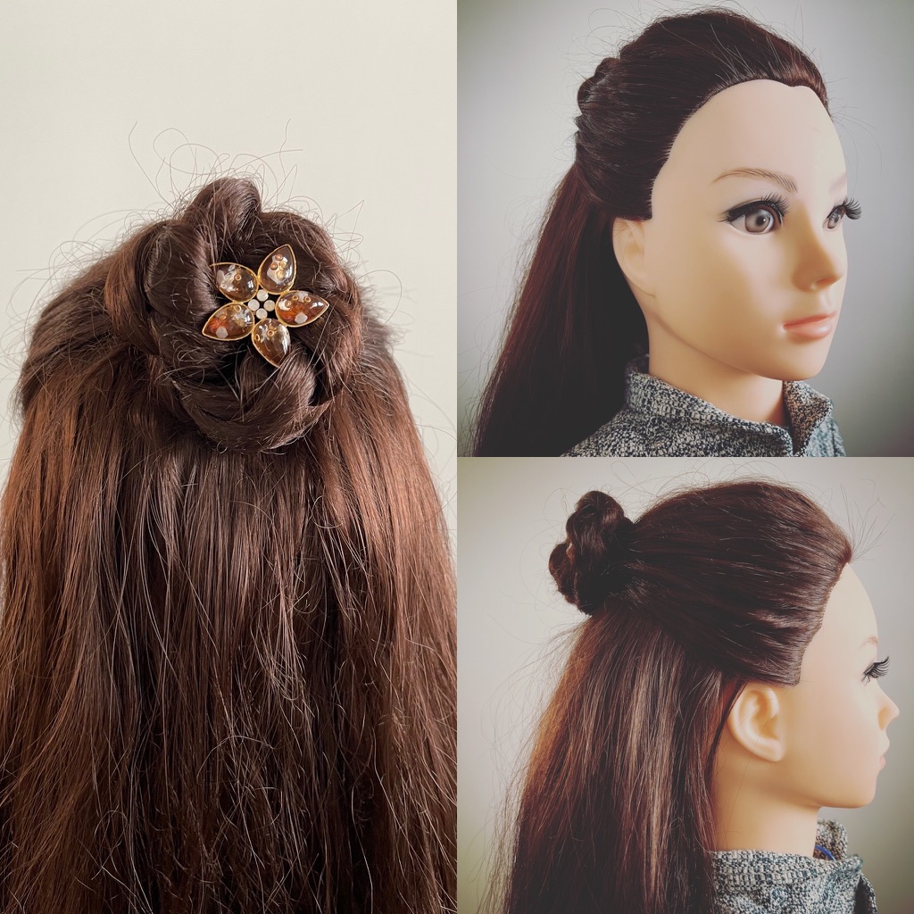 bun-hairstyles-made-with-hair-elastics