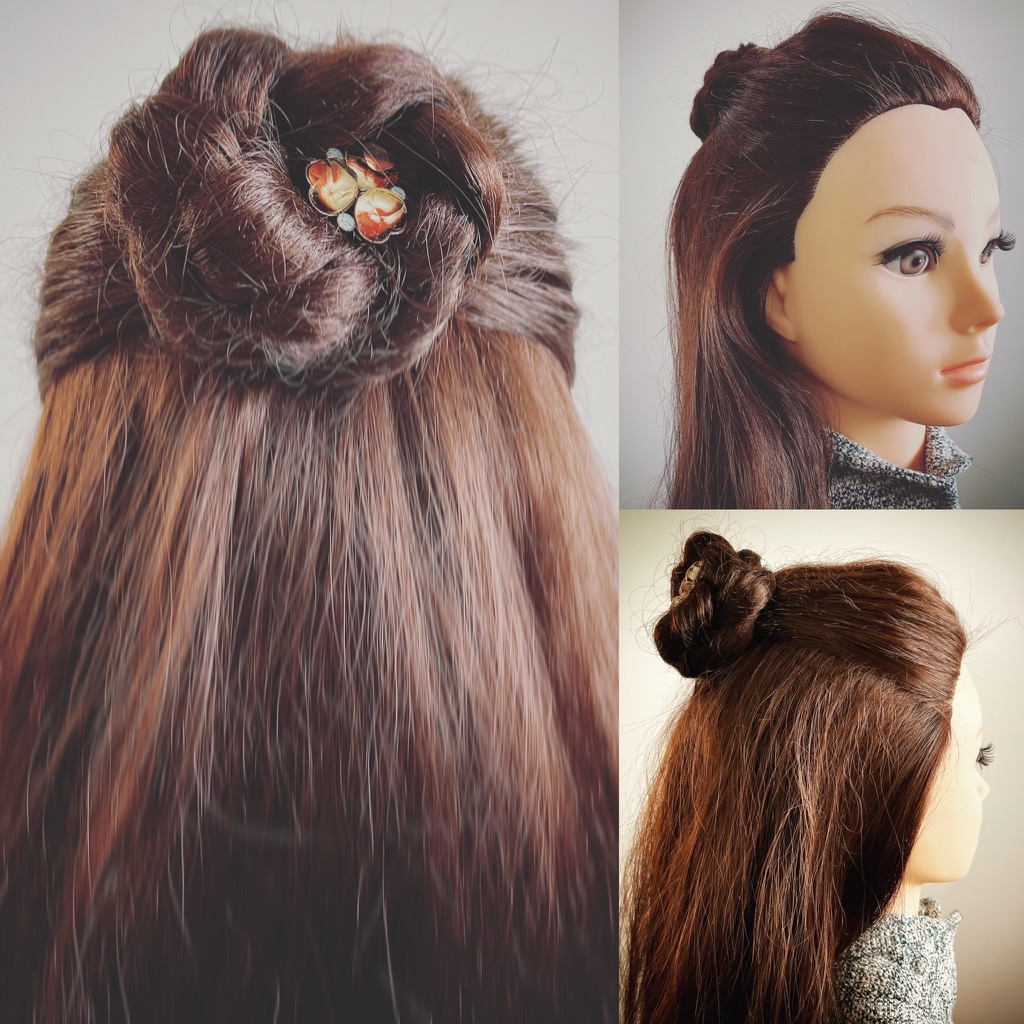 bun-hairstyles-made-with-hair-elastics